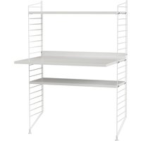 String - Arbeitsplatzkombination, 78 x 115 x 58 cm, weiß / weiß von String Furniture