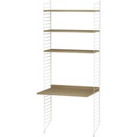 String - Arbeitsplatzkombination, 78 x 200 x 30 cm, Eiche / weiß von String Furniture