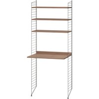 String - Arbeitsplatzkombination, 78 x 200 x 30 cm, Walnuss / dunkelgrau von String Furniture