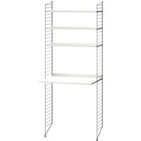 String - Arbeitsplatzkombination, 78 x 200 x 30 cm, weiß / dunkelgrau von String Furniture