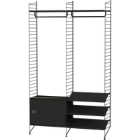 String Furniture - Flur Garderobensystem mit Schuhschrank Bundle S von String Furniture