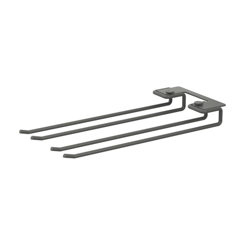 String Furniture - String System Aufhängegestell für Gläser 2er Set - dunkelgrau/beschichtet/BxHxT 14x3x30cm/2 Stück von String Furniture