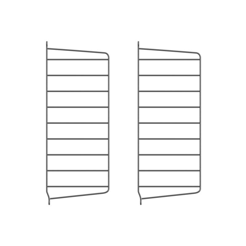 String Furniture - String System Wandleiter 50x20cm - dunkelgrau/Wandmontage/50x20cm/2er Set von String Furniture