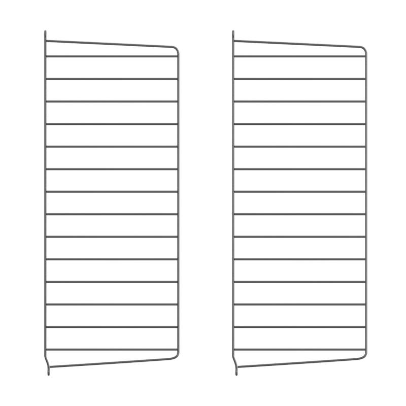 String Furniture - String System Wandleiter 75x30cm - dunkelgrau/Wandmontage/75x30cm/2er Set von String Furniture