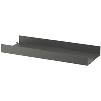 String - Metallboden mit hoher Kante, 78 x 30 cm, dunkelgrau von String Furniture