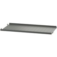String - Metallboden mit niedriger Kante, 58 x 30 cm, dunkelgrau von String Furniture