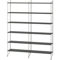 String - Regal 120 x 200 cm, dunkelgrau / dunkelgrau von String Furniture