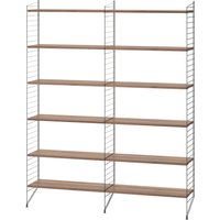 String - Regal 120x200cm, Walnuss / dunkelgrau von String Furniture