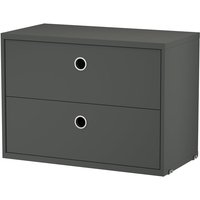 String - Schrankmodul mit Schubladen 58 x 30 cm, dunkelgrau von String Furniture