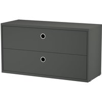 String - Schrankmodul mit Schubladen 78 x 30 cm, dunkelgrau von String Furniture