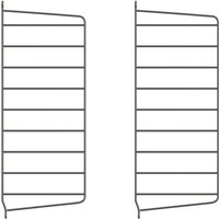 String - Wandleiter für String Regal 50 x 20 cm (2er-Set), dunkelgrau von String Furniture