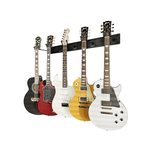 String Swing sw5rl-c-k Gitarre Keeper Bundle mit 5 Gitarre Kleiderbügel & 1 Schwarz Vein Strong Wandhalterung von String Swing