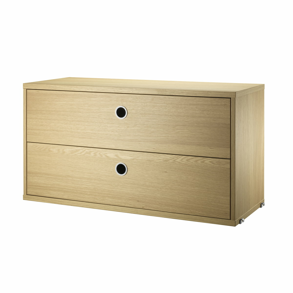 B-Ware String Schrankmodul Mit Schubladen Kommode Schrank Modulteil Regal 78x30cm Eiche von String