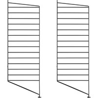 String - Bodenleiter für String Regal 85 x 30 cm (2er Set), schwarz von String