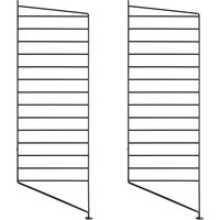 String - Bodenleiter für String Regal 85 x 30 cm (2er Set), schwarz von String Furniture