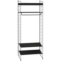String Furniture - Flur Garderobe Regalsystem klein Bundle L von String Furniture