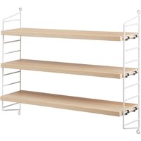 String - Pocket Wandregal, Esche / weiß von String Furniture