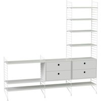 String Furniture - Regal Schrankkombination Wohnzimmer Bundle J von String Furniture