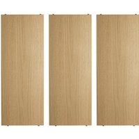 String - Regalboden 78 x 30 cm (3er-Pack), Eiche von String Furniture