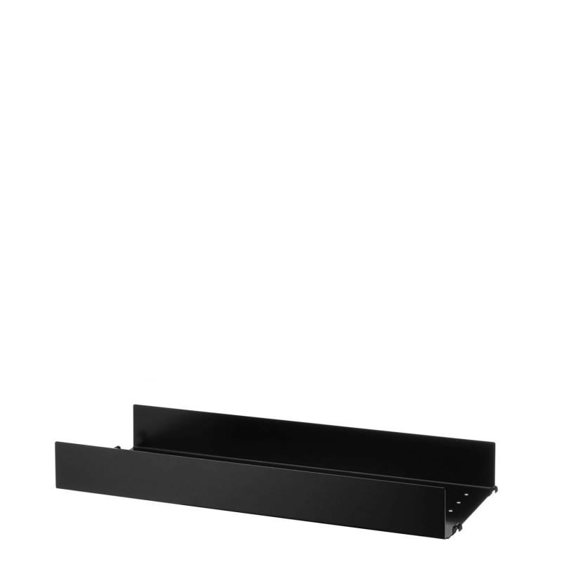 String Regalboden Regal Metallregal Hängeregal Metall Hoch Schwarz 58 X 20 Cm B-Ware von String