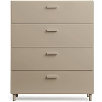 String - Relief Kommode mit Beinen, breit, 82 x 41 x 92,2 cm, beige von String Furniture