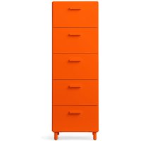 String - Relief Kommode mit Beinen, hoch, 41 x 41 x 115 cm, orange von String Furniture