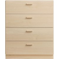 String - Relief Kommode mit Sockel, breit, 82 x 41 x 92,2 cm, Esche von String Furniture
