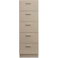 String - Relief Kommode mit Sockel, hoch, 41 x 41 x 115 cm, beige von String Furniture