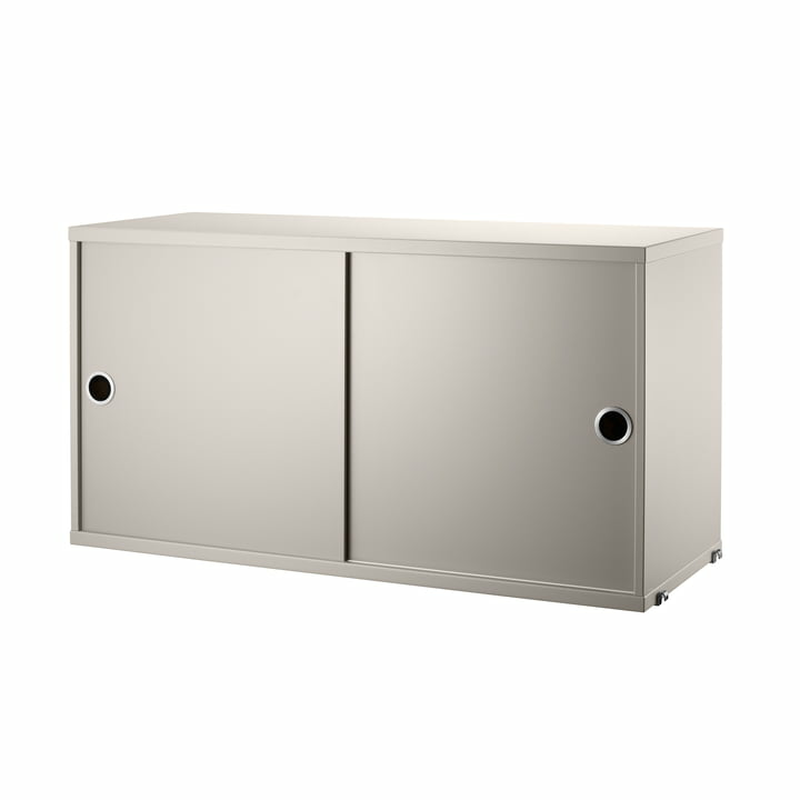 String Schrankmodul Mit Schiebetüren Schrank Wandregal Regal 78 X 30 Cm Beige B-Ware String Schrankmodul Mit Schiebetüren Schrank Wandregal Regal 78 X 30 Cm Beige B-Ware von String