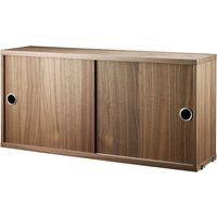 String - Schrankmodul mit Schiebetüren 78 x 20 cm, Walnuss von String Furniture