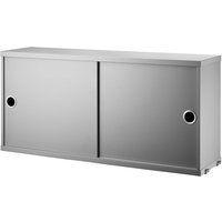 String - Schrankmodul mit Schiebetüren 78 x 20 cm, grau von String Furniture
