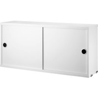 String - Schrankmodul mit Schiebetüren 78 x 20 cm, weiß von String Furniture