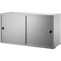 String - Schrankmodul mit Schiebetüren 78 x 30 cm, grau von String Furniture