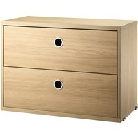 String - Schrankmodul mit Schubladen 58 x 30 cm, Eiche von String Furniture