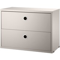 String - Schrankmodul mit Schubladen 58 x 30 cm, beige von String Furniture