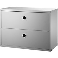 String - Schrankmodul mit Schubladen 58 x 30 cm, grau von String Furniture