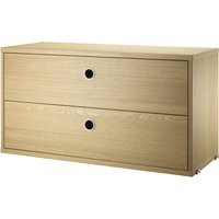 String - Schrankmodul mit Schubladen 78 x 30 cm, Eiche von String Furniture
