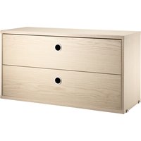 String - Schrankmodul mit Schubladen 78 x 30 cm, Esche String - Schrankmodul mit Schubladen 78 x 30 cm, Esche von String