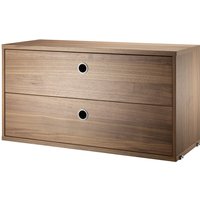 String - Schrankmodul mit Schubladen 78 x 30 cm, Walnuss von String Furniture