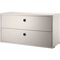 String - Schrankmodul mit Schubladen 78 x 30 cm, beige von String Furniture