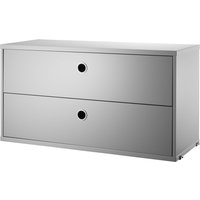 String - Schrankmodul mit Schubladen 78 x 30 cm, grau von String Furniture