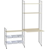 String Furniture - Schreibtisch mit Seitenregal Kinderzimmer Bundle E von String Furniture