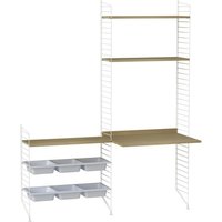 String Furniture - Schreibtisch mit Seitenregal Kinderzimmer Bundle E von String Furniture