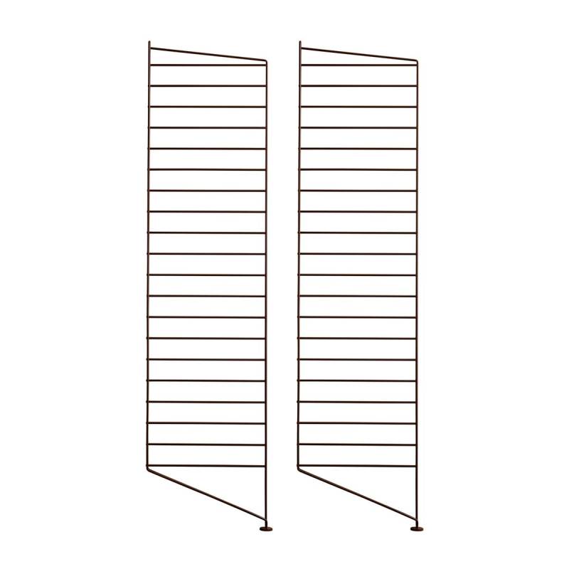 String Furniture - String System Bodenleiter 115x30cm - braun/pulverbeschichtet/115x30cm/2er Set von String Furniture