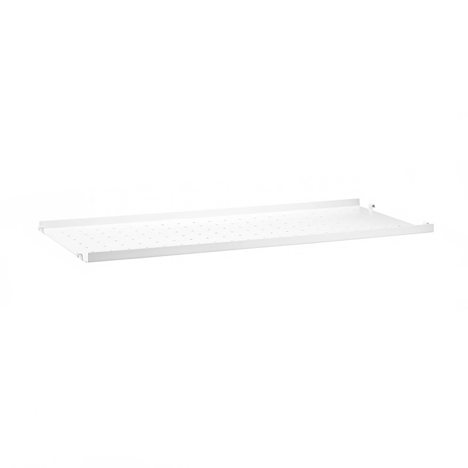 String Furniture - String System Regalboden niedrig 78x30cm - weiß/beschichtet/BxHxT 78x2x30cm/perforiert String Furniture - String System Regalboden niedrig 78x30cm - weiß/beschichtet/BxHxT 78x2x30cm/perforiert von String Furniture