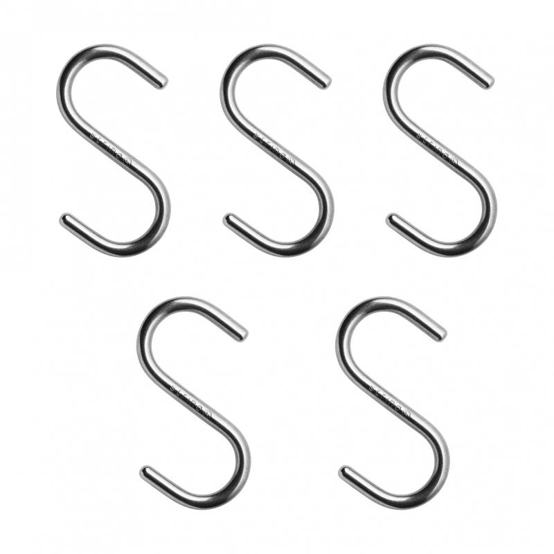 String Furniture - String System S Haken 5er Set - edelstahl/BxHxT 5x1x5cm von String Furniture