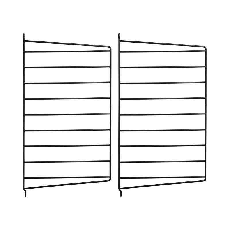String Furniture - String System Wandleiter 50x30cm - schwarz/Wandmontage/50x30cm/2er Set von String Furniture