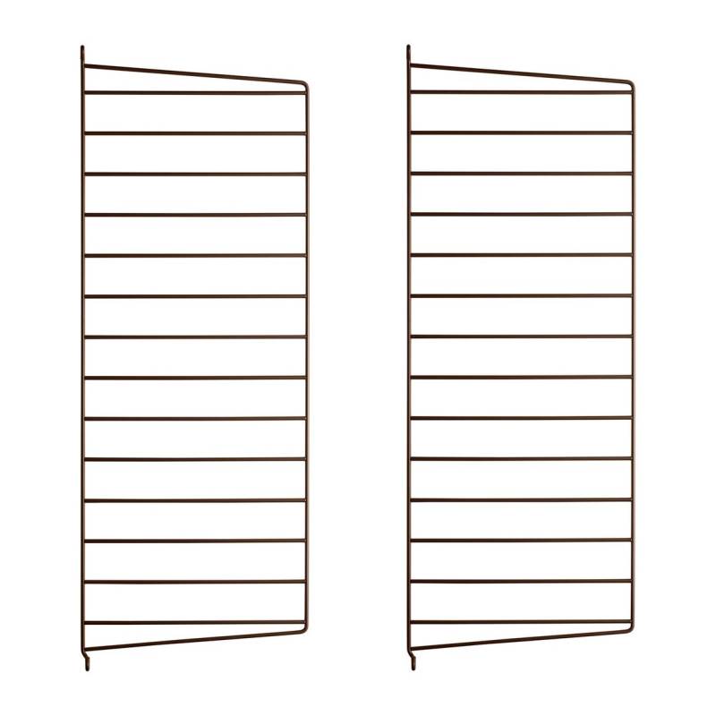 String Furniture - String System Wandleiter 75x30cm - braun/Wandmontage/75x30cm/2er Set von String Furniture