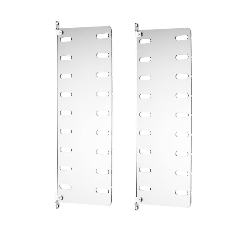 String Furniture - String System Wandleiter Plexiglas 50x20cm - transparent/Wandmontage/50x20cm/2er Set von String Furniture