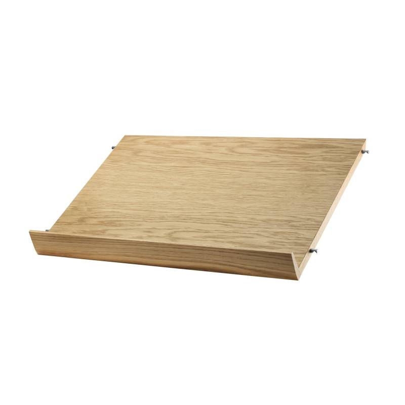 String Furniture - String System Zeitschriftenablage 58x30cm Holz - eiche/BxHxT 58x2x30cm von String Furniture